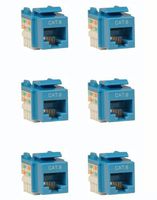 Tripp Lite Cat6/Cat5e 110 Punch Down Keystone Jack - Modular insert - RJ-45 - blue