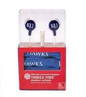 iHip NCAA Licensed Shoelace Earbuds (Kansas Jayhawks)