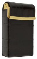 Eel Skin Genuine Leather Sliding Cigarette Case Wallet