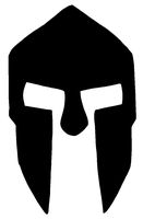 hBARSCI Spartan Helmet Vinyl Decal - 5 Inches - for Cars, Trucks, Windows, Laptops, Tablets, Outdoor-Grade 2.5mil Thick Vinyl - Black