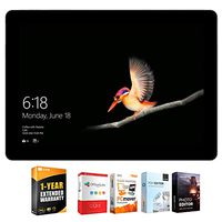 Microsoft MHN-00001 Surface Go 10-inch 64GB Intel Pentium Gold 4415Y Tablet Computer Bundle with Elite Suite 18 Standard Editing Software Bundle and 1 Year Extended Warranty