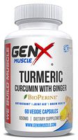 Gen-X Muscle 95% Organic Turmeric Curcumin w/Ginger and BioPerine