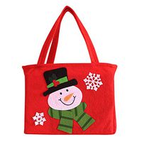 Swyss Christmas Candy Handbag,Portable Cute Xmas Gift Bags Santa Claus/Snowman/Reindeer Handbag Christmas Ornaments Home Party Decor (Snowman)