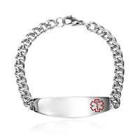 StickyJ USA Medical Alert Bracelet 10 Inch Stainless