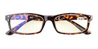 Computer Glasses Women Men-Anti Blue Rays Eyeglasses-Blue Light Filter Reading(Tortoise) +1.25