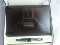Cross Autocross Brown Italian Full Grain Pebbled Leather, Personal Agenda with Customed Cross Pen