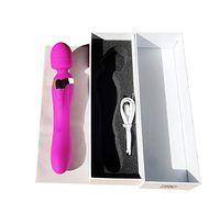 Powerful Wand Massager with 8 Vi-bration Modes 3 Speeds, Wireless Handheld Waterproof Quiet Rechargeable Portable Personal Full Body Massager Relieve Muscle Stress Relaxing Body - Rose