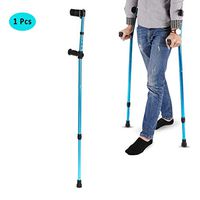 SBRTL Forearm Elbow Underarm Crutches Adjustable Forearm Thick Aluminum Alloy Flexible Durable Walking Aid Slip-Resistant Ferrules for Men Women Arthritis,1pcs
