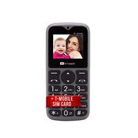 S Smooth Bommer Unlocked Cell Phone for Seniors | Easy-to-use Simple Display & Big Buttons with Built-in SOS Emergency Button | Blue Beat Digital SIM Included (Gray)