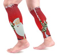 LEVEIS Christmas Santa Claus Winter Snow Arm Sleeves UV Protection for Men Women Sunblock Protective Gloves Running Golf Cycling Driving Long Arm Cover 1 Pair