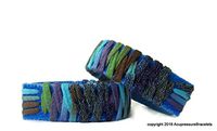 Designer Motion Sickness Bracelets for Nausea, Seasickness, Morning Sickness, Heartburn, Anxiety (Raindrops) (Large 9")