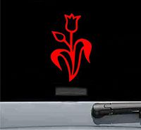 Tulip flower Vinyl Decal Sticker (RED)
