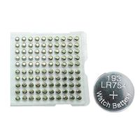 AG5 LR754 754 LR48 193 Alkaline Button Batteries 100Pcs