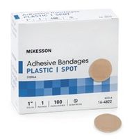MCKESSON Adhesive Spot Bandage Medi-Pak Performance Sheer 1" Diameter Round Tan (#16-4822, Sold Per Box)