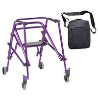 Drive Nimbo 2G Lightweight Posterior Walker with Seat, Large, Wizard Purple & Free Front Zip Pocket Medical Utility Black Bag! - #KA4200S-2GWP