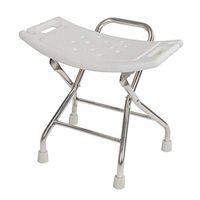 Rsiosler Folding Shower Stool, Foldable Bath Chair, Bathroom Safety Seats, 304 Stainless Steel Stool for Elderly Disabled Anti-Slip Shower Seat Stool with Safety Lock and Handle Bath Seat in White