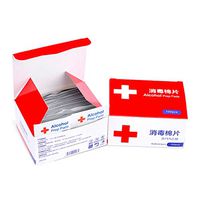 100Pcs Alcohol Wipes, Individually Wrapped Disposable Alcohol Prep Pads, 70% Alcohol Swabs, Alcohol Cotton Pads for Smartphone, Glasses Lens, Dishes Cleaning