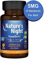 Nature's Night Sleep Meltz, 5mg Melatonin + Sleep Blend, Extra Strength, 2 Month Supply, Natural Flavor, Sugar Free, Vegan, Non-GMO, Drug Free