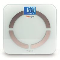 Vitasigns VS-3200-W Bluetooth Digital Body Analyzer Scale, White Glass