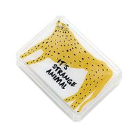 Stylish Contact Lens Case Portable Contact Lenses Containers with Mirror Leopard