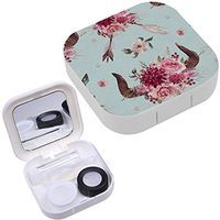 Portable Contact Lens Case Box Travel Kit Mirror + Bottle + Tweezers Container Holder [ Watercolor Boho Arrows ]