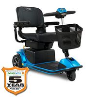 Pride Revo 2.0 3-Wheel Mobility Scooter w/Avail Ext Warr (Blue)