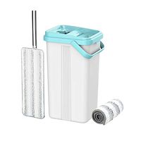 NLFD Profession Flat Mop, Microfiber Mop, One-Piece, Easy to Install and Store, The Bottom Plate Automatically Rebounds, Suitable for All Kinds of Floors,Save Time and Energy