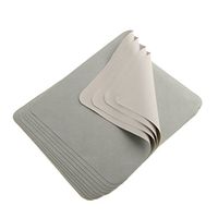 dailymall 10 Pieces Microfiber Cleaning Cloths - Clean Wipes for Screans of Cell Phones, Laptops, Tablets, Glasses, Spectacles, Silverware, Delicate Surfaces - Gray+Beige