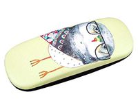 Owl Glasses Case Hard Shell Eyeglasses Case Leather Protective Holder - 09