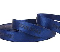 100% Authentic Swarovski Dark Blue Satin Ribbon 1/2"W - Great for Wrapping Gifts