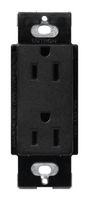 Lutron SCR-15-MN Satin Colors 15A Electrical Socket Duplex Receptacle, Midnight