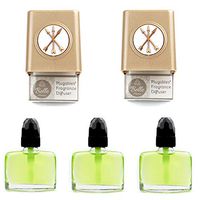 2 Plugables Frosted Sandstone Electric Scented Oil Diffuser Home Fragrancers with 3 (Green Tea) Aroma Oils