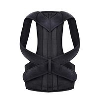 Niome Adjustable Black Back Posture Corrector Shoulder Lumbar Spine Support Brace Belt Health Care Unisex XL