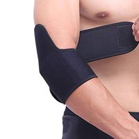 Runspeed Elbow Support, Reversible Neoprene Support Sleeve Brace for Adult Joint, Arthritis Pain Relief, Tendonitis, Sports Tennis Weightlifting Injury Recovery, Black, 1 Pair