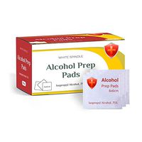 White Spindle 100 Pcs Rubbing Alcohol Wipes Individually Wrapped Disposable Alcohol Prep Pads | 70% Isopropyl Alcohol Swabs for Cleaning Smartphone, Glasses and Lens Wipes