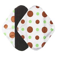 TONSEE Reusable Sanitary Pads for Women, Washable Menstrual Pad (S: 17.5 * 21cm, White #01)