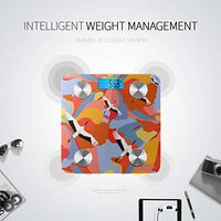 Bluetooth Scale Bmi Artistic Cartoon Cute Pretty Doodle Electronic Weight Scale Body Fat Composition Monitor Analyzer with Smartphone App for Body Management-396 Lbs