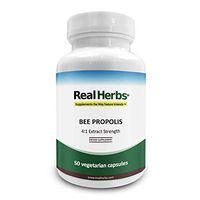Real Herbs Bee Propolis Extract - Derived from 2800mg of Bee Propolis with 4 1 Extract Strength - Anti-Inflammatory Support for Athletic Performance, Improves Immune Function – 50 Vegetarian Capsules