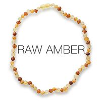 Meraki Adult Amber Necklace - Raw Unpolished Baroque Baltic Amber Necklace | All Natural Pain Relief for Adults to Help Migraines, Sinuses, Arthritis and More | Cognac/Honey/Lemon Color (18 Inches)
