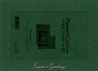 "Season's Greetings" Photo Insert Card by Plymouth Cards- Pkg 10 (Horizontal, Green)