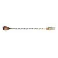 Barfly M37015ACP Bar Spoon, Fork End 12 3/8" (31.5 cm), Antique Copper