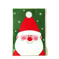 JUSTDOLIFE 100PCS Christmas Cookie Bag Multi-Purpose Cello Cellophane Bag Gift Bag Goodie Bag