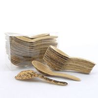 BambooMN 5.1" Premium Bamboo Leaf Chinese Soup Spoons, All Natural Disposable Compostable for Catering and Home Use, 100 Pieces