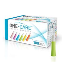 ONE-Care® Safety Lancets, Contact-Activated, 23G x 2.2mm, 100ct