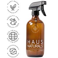 HAUS Naturals Stainless Steel Cleaner For Appliances - Removes Smudges, Streaks and Fingerprints. Eco-Friendly, Kids-Friendly, Animal-Friendly.