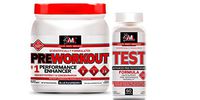 Advanced Molecular Labs - Preworkout Powder and Test Capsules Bundle, Performance Enhancer, Helps Support Free Testosterone Naturally, 60 Capsules and Blue Raspberry Flavored Powder, 18.34 oz