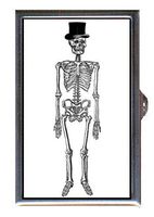 Victorian Gothic Horror Skeleton with Tophat Decorative Pill Box