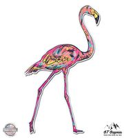 GT Graphics Flamingo Colorful - 5" Vinyl Sticker - for Car Laptop I-Pad - Waterproof Decal
