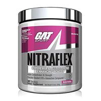 GAT Sport NITRAFLEX, Testosterone Boosting Powder, Increases Blood Flow, Boosts Strength and Energy, Improves Exercise Performance, Creatine-Free (Watermelon, 30 Servings)