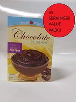 35 Servings (5 Boxes) Health Wise Double Chocolate Pudding for Weight Loss, Hunger Control, and Appetite suppressant 15 Grams of Protein 90 Calories, Trans Fat Free